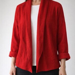 Eileen Fisher Vibrant Red Blazer